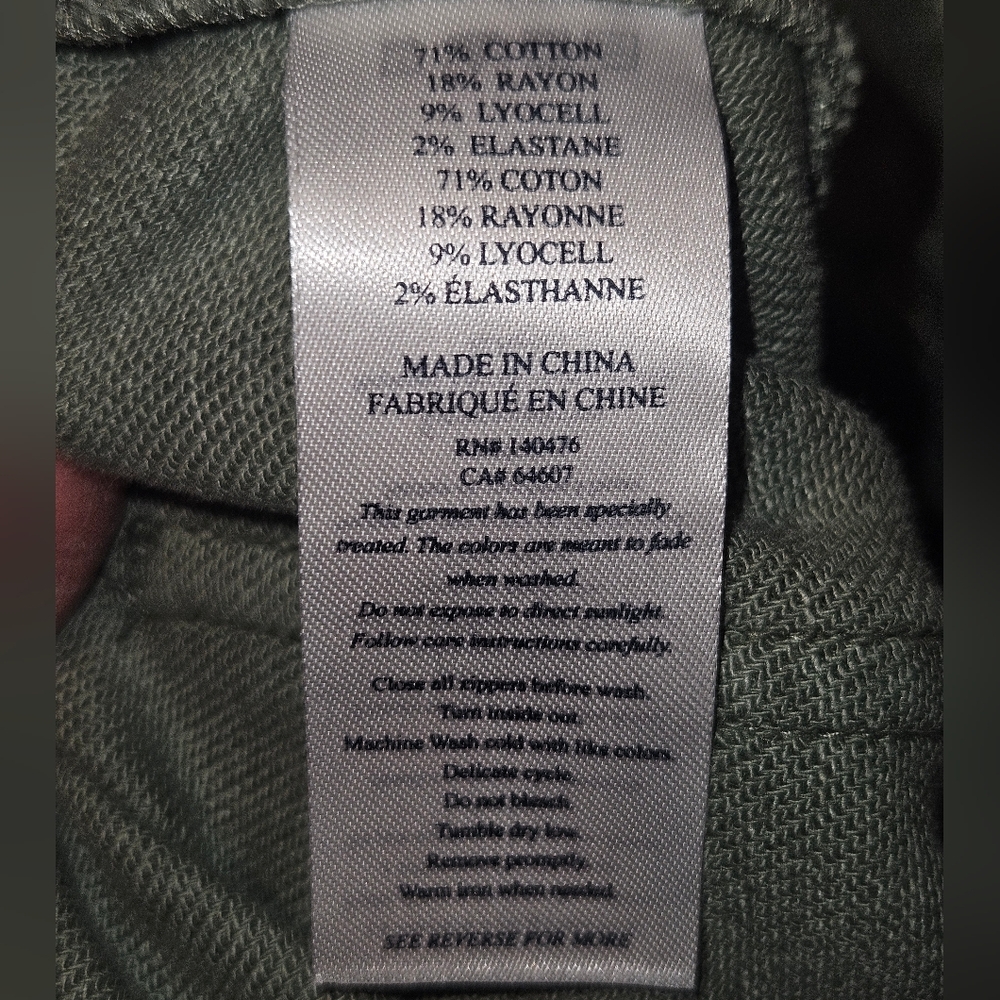 Faherty Olive Green Flare & Wide Leg Jeans - Picture 6 of 8